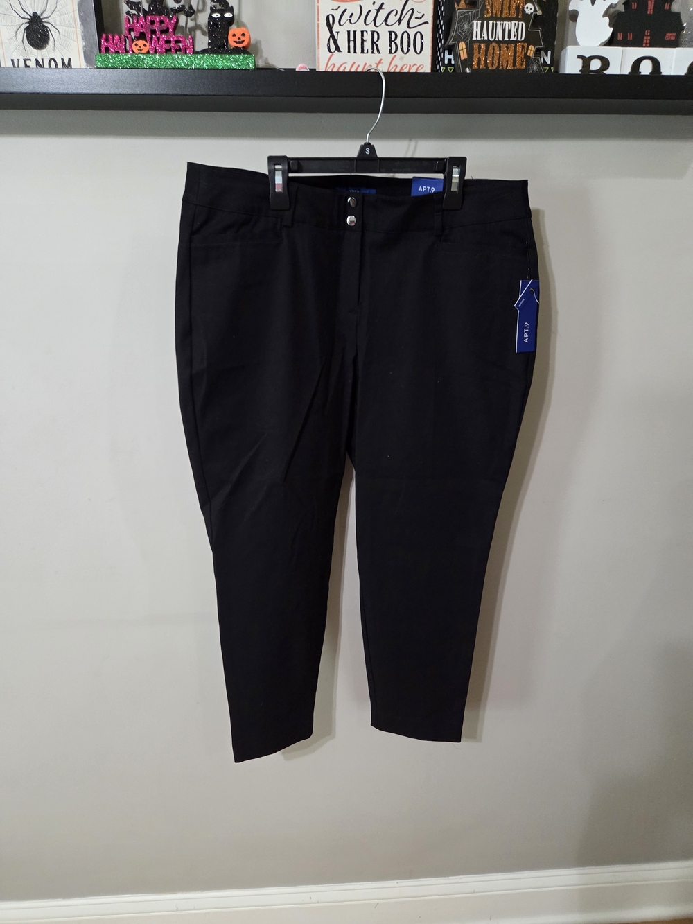 Apt. 9 Black Women's Straight-Leg Ankle Pants